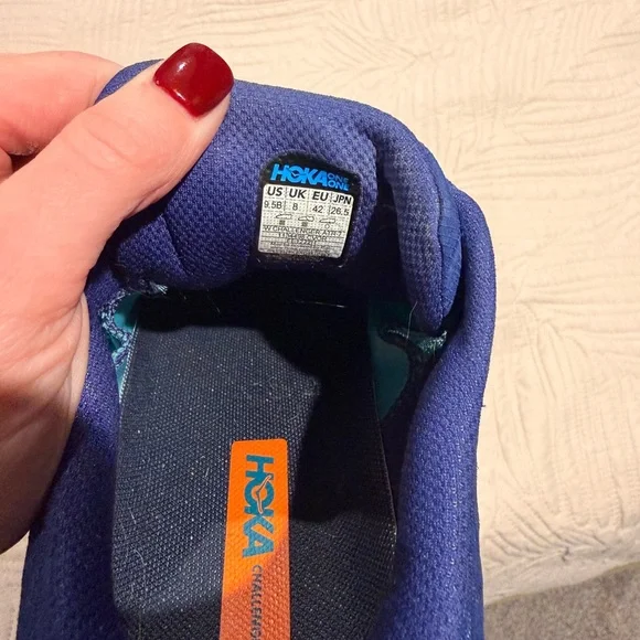 Hoka Blue and Orange Athletic Shoes - Picture 3 of 3